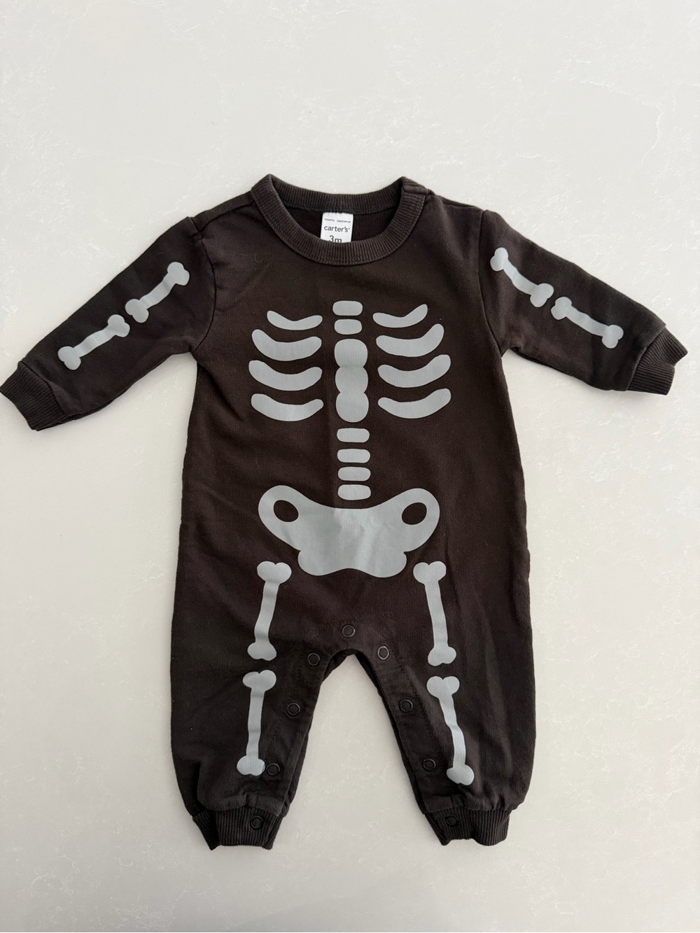 Carter’s Skeleton Halloween Jumpsuit • Size 3 Months